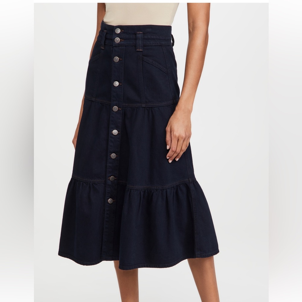 Veronica Beard Black Midi Skirt